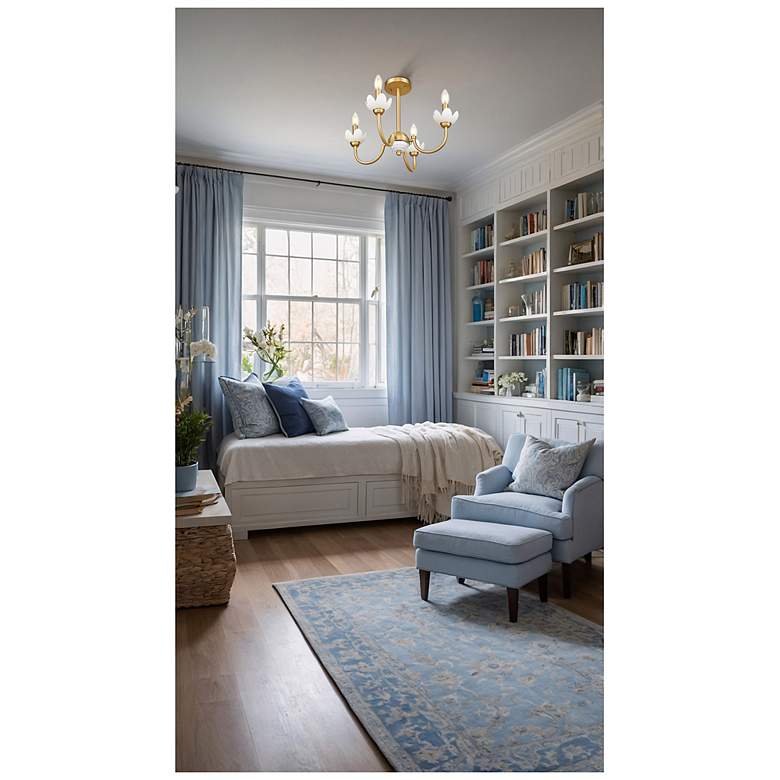 Image 7 Allistair by Z-Lite Modern Gold 4 Light Semi Flush Mount more views
