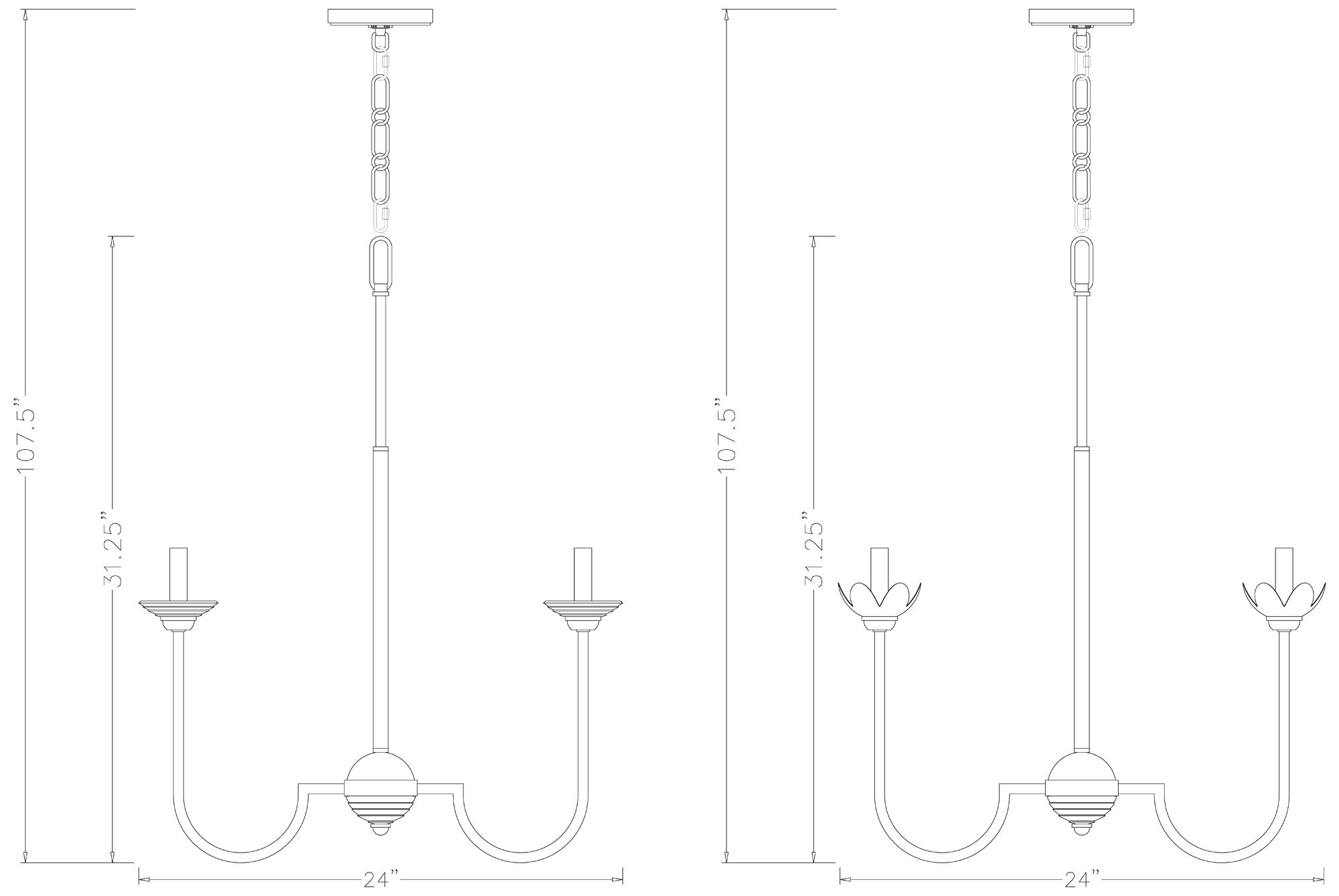 Allistair by Z-Lite Modern Gold 5 Light Chandelier