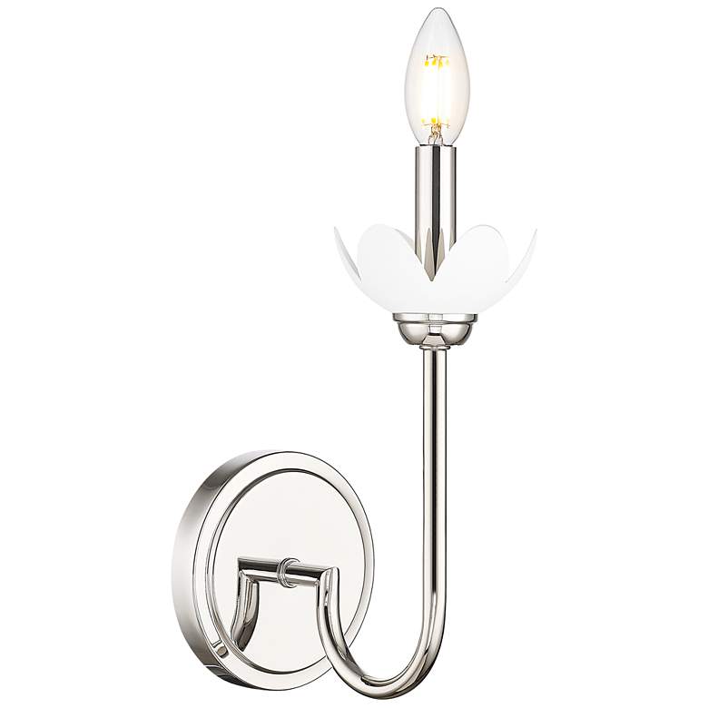 Image 1 Allistair by Z-Lite Polished Nickel 1 Light Wall Sconce