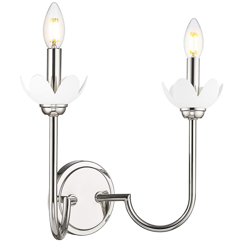 Image 1 Allistair by Z-Lite Polished Nickel 2 Light Wall Sconce