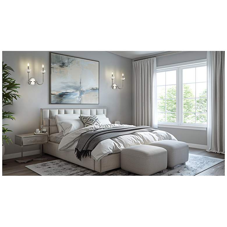 Image 3 Allistair by Z-Lite Polished Nickel 2 Light Wall Sconce more views