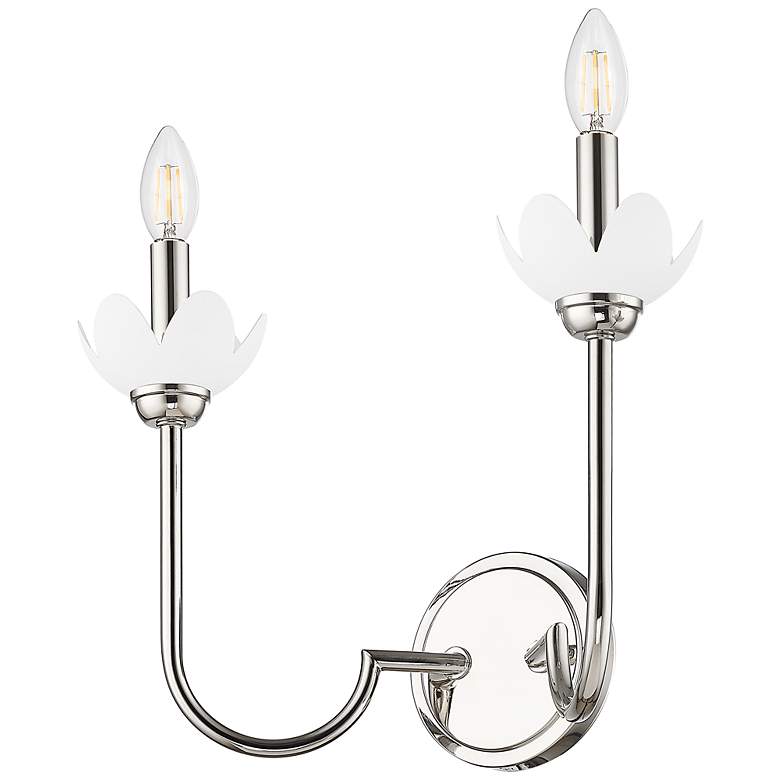 Image 5 Allistair by Z-Lite Polished Nickel 2 Light Wall Sconce more views