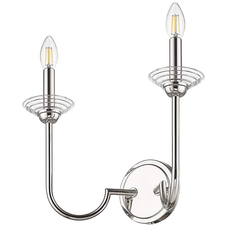 Image 7 Allistair by Z-Lite Polished Nickel 2 Light Wall Sconce more views