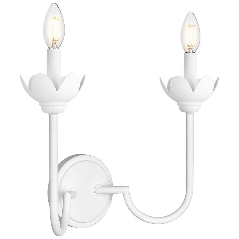 Image 1 Allistair by Z-Lite Textured White 2 Light Wall Sconce