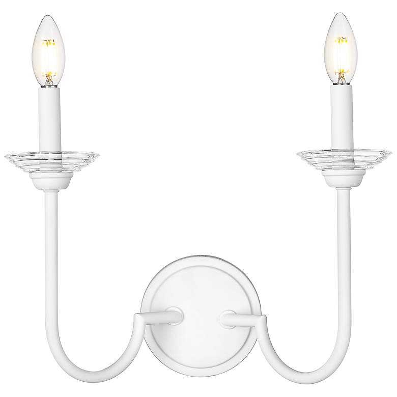 Image 4 Allistair by Z-Lite Textured White 2 Light Wall Sconce more views