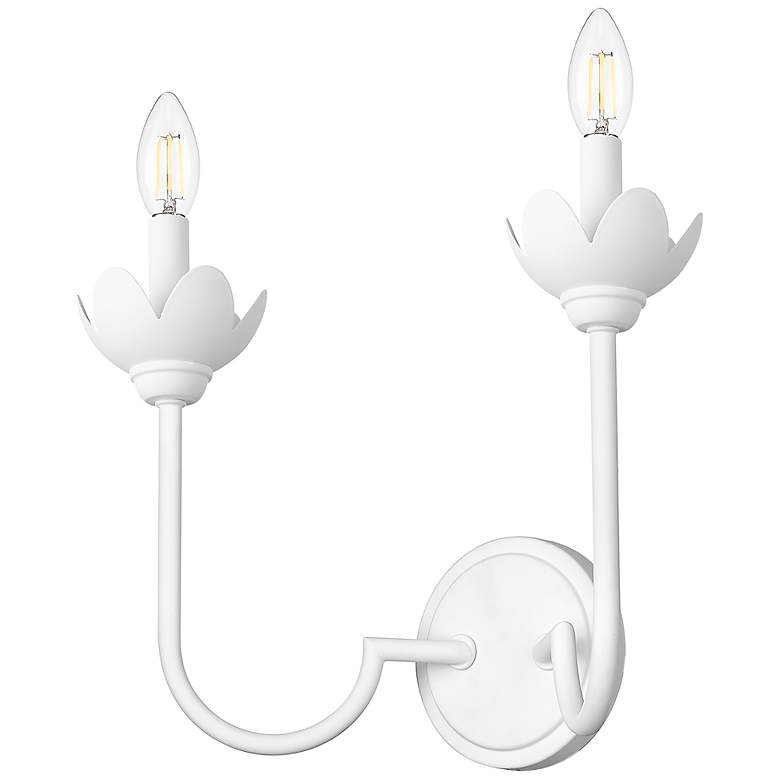 Image 5 Allistair by Z-Lite Textured White 2 Light Wall Sconce more views