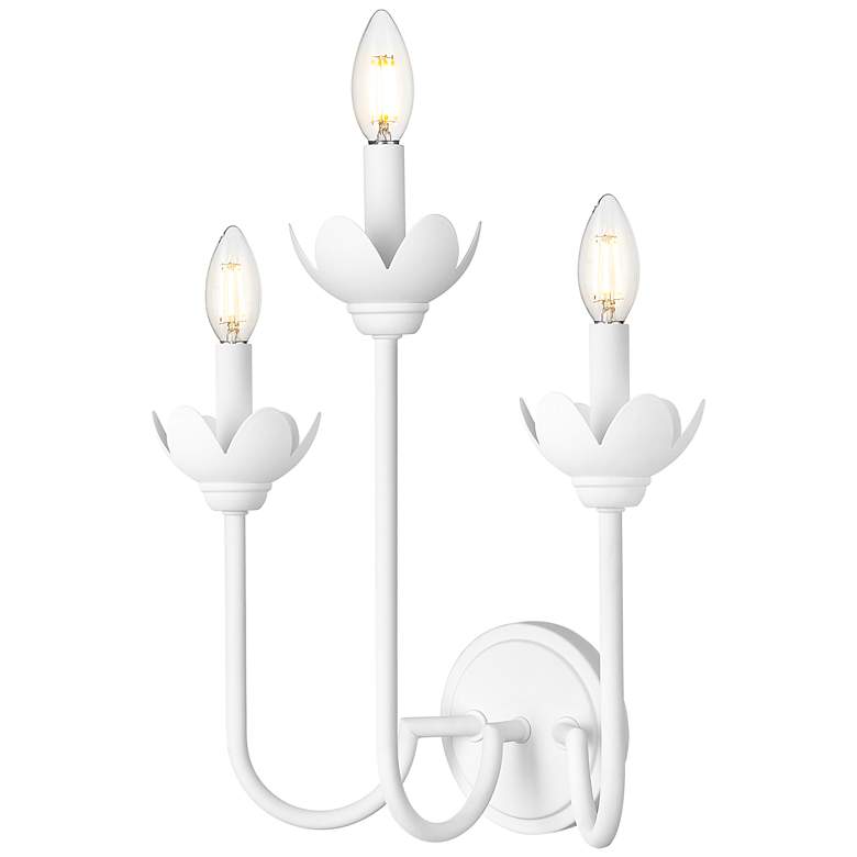 Image 1 Allistair by Z-Lite Textured White 3 Light Wall Sconce