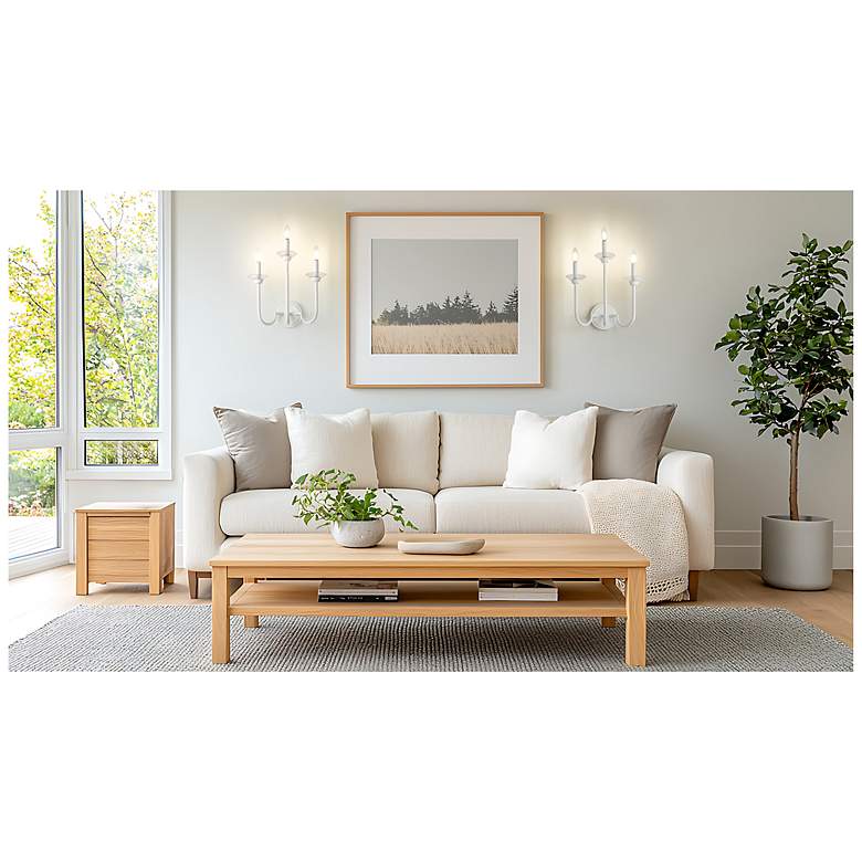 Image 3 Allistair by Z-Lite Textured White 3 Light Wall Sconce more views