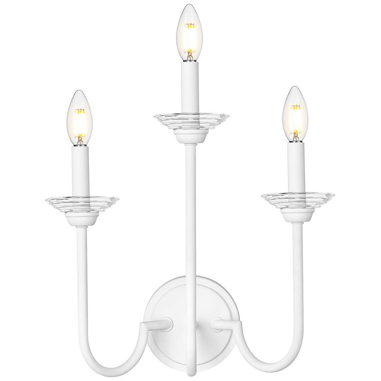 Image 4 Allistair by Z-Lite Textured White 3 Light Wall Sconce more views