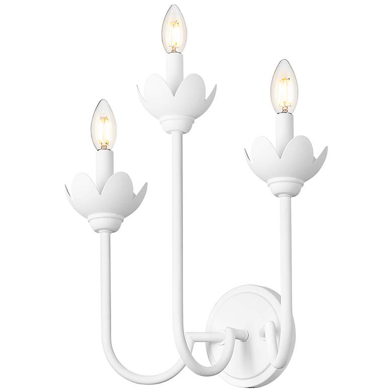 Image 5 Allistair by Z-Lite Textured White 3 Light Wall Sconce more views