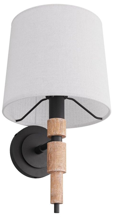 Image 4 Allman 16 1/2" High Bronze Limewashed Wood Wall Sconce more views