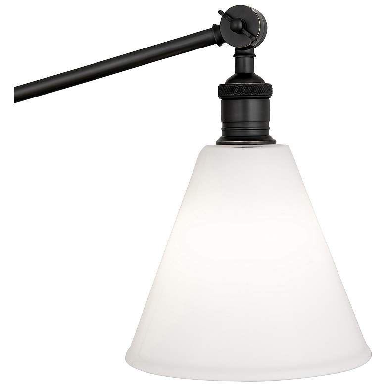 Image 2 Alloy 10.25" High Deep Patina Bronze And White And Polished Table Lamp more views