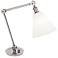 Alloy 10.25" High Polished Nickel And White Table Lamp