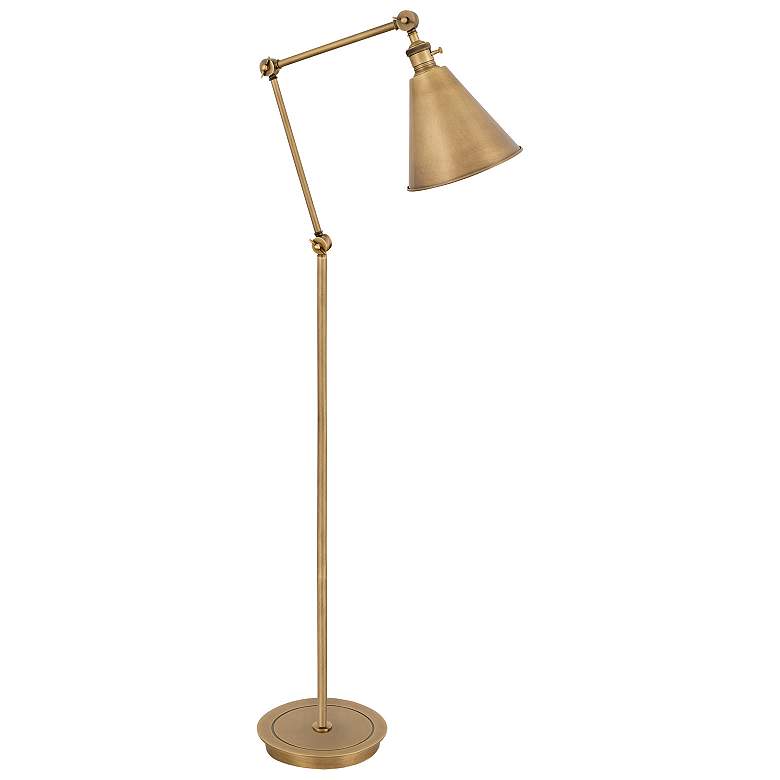 Image 1 Alloy 10.5" High Warm Brass Floor Lamp