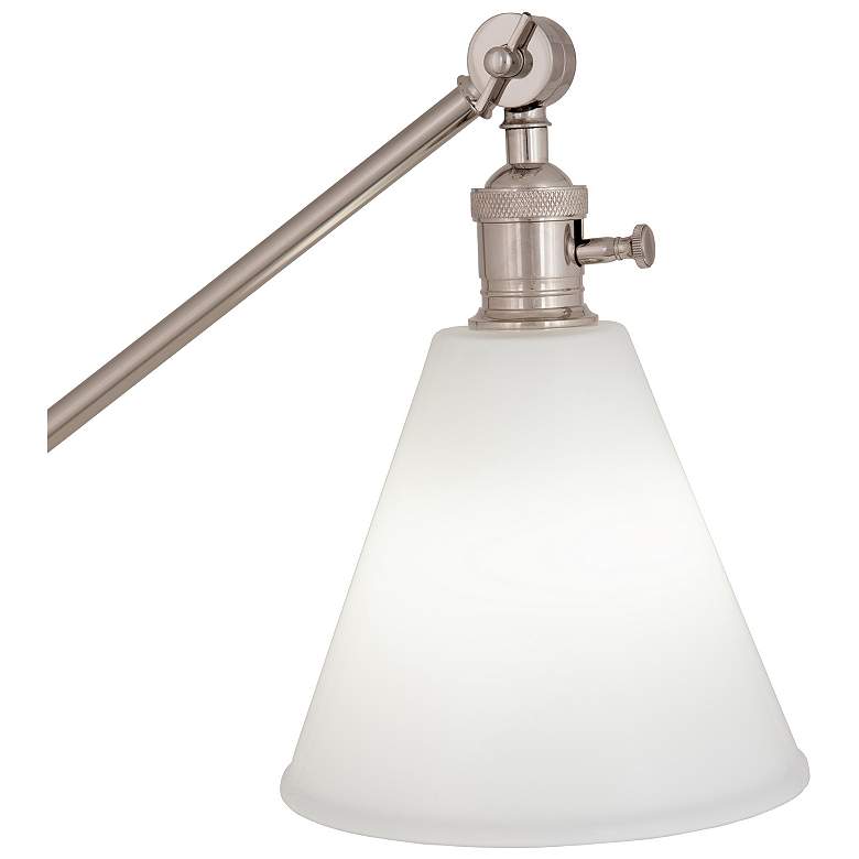 Image 2 Alloy 10.75" High Polished Nickel White Floor Lamp more views