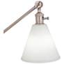2_Alloy 10.75" High Polished Nickel White Floor Lamp more views