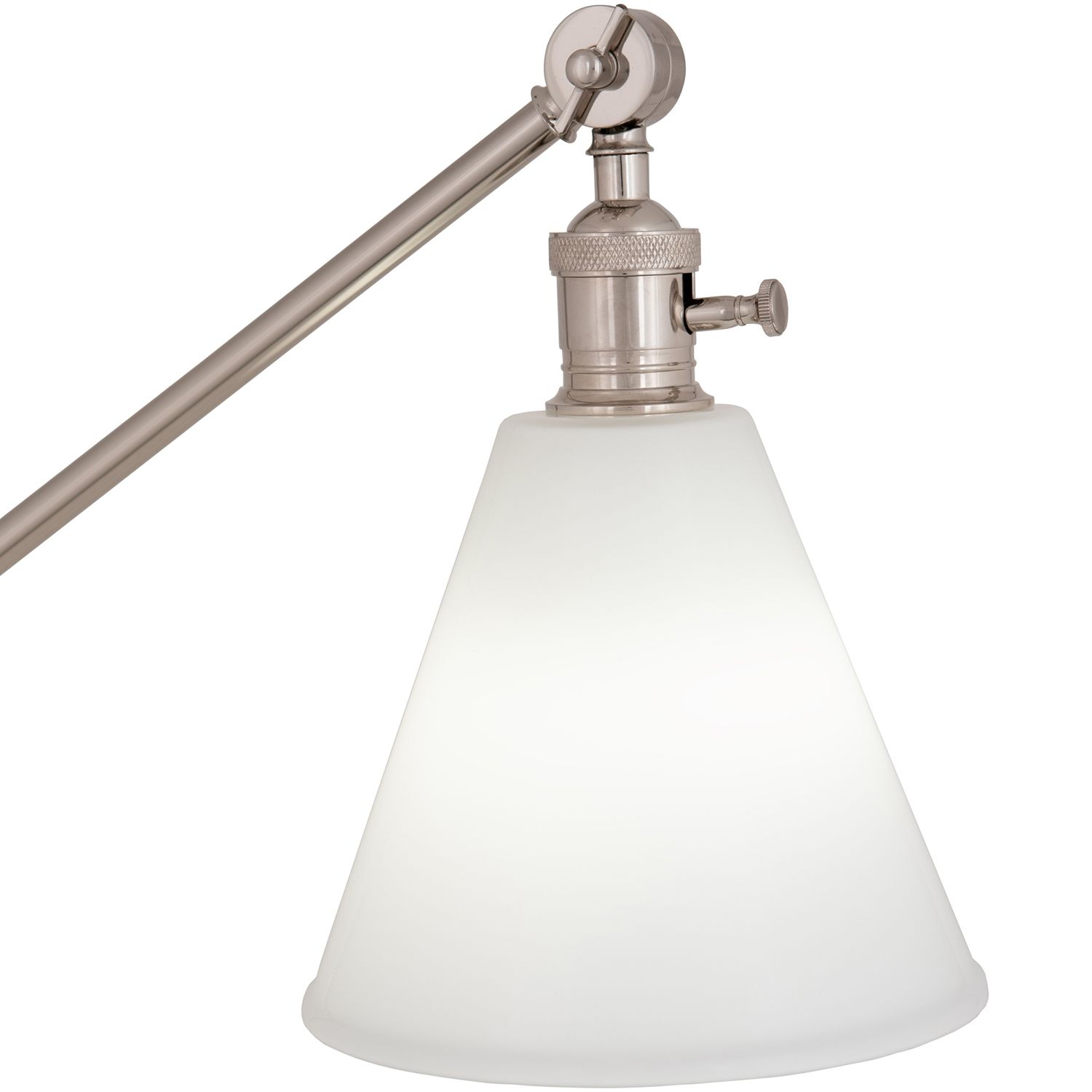 Image 2 Alloy 10.75" High Polished Nickel White Floor Lamp more views