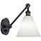 Alloy 7.25" High Deep Patina Bronze & Cased White Shade Wall Sconce