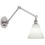 Alloy 7.25" High Polished Nickel White Wall Sconce