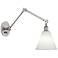 Alloy 7.25" High Polished Nickel White Wall Sconce
