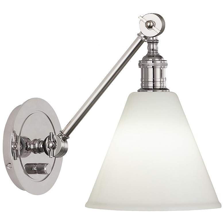 Image 1 Alloy 7.25" High Polished White Wall Sconce