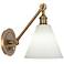 Alloy 7.25" High Warm Brass & Cas White Wall Sconce
