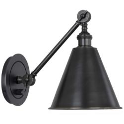 Alloy 7.5" High Deep Patina Bronze Wall Sconce