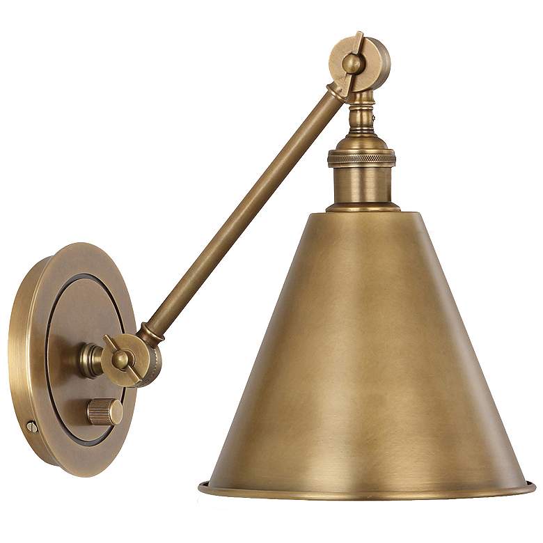 Image 1 Alloy 7.5" High Warm Brass Wall Sconce