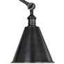 Alloy Deep Patina Bronze Plug-In Swing Arm Wall Lamp