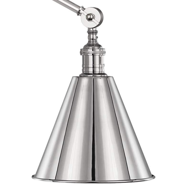 Image 3 Alloy Polished Nickel Adjustable Plug-In Wall Lamp more views