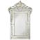 Alloza Engraved Gold Leaf 24"x38" Crown Top Wall Mirror