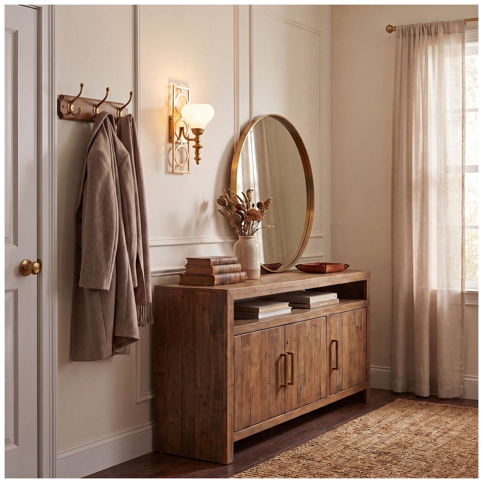 Image 5 Allston 1-Light Wall Sconce in Warm Brass more views
