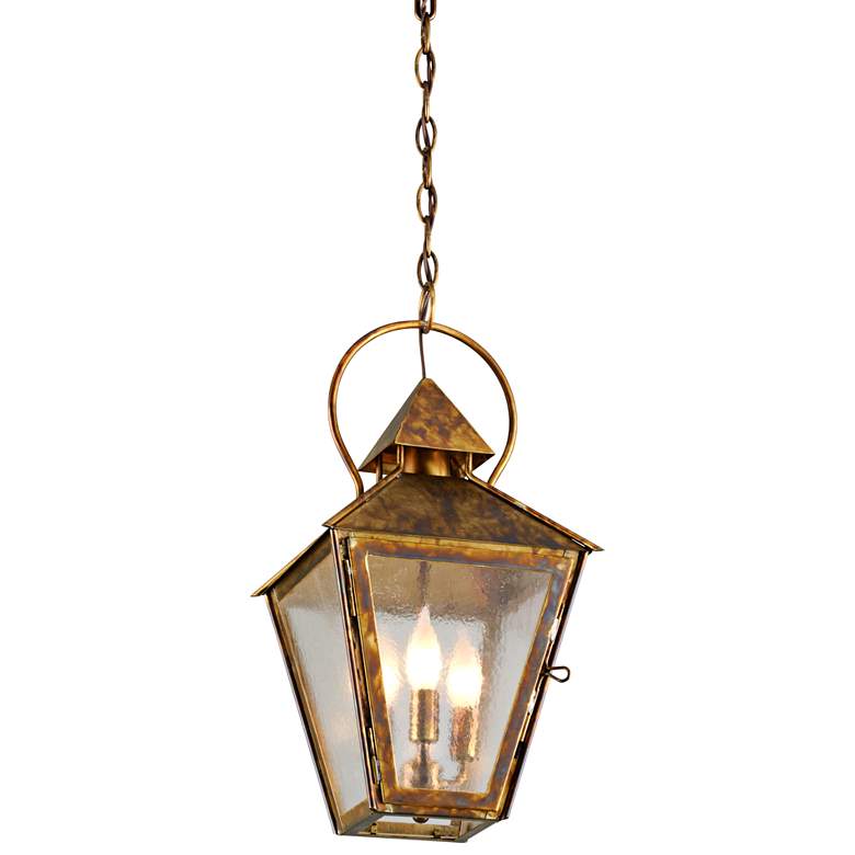 Image 1 Allston 20" High Historic Brass Outdoor Hanging Light