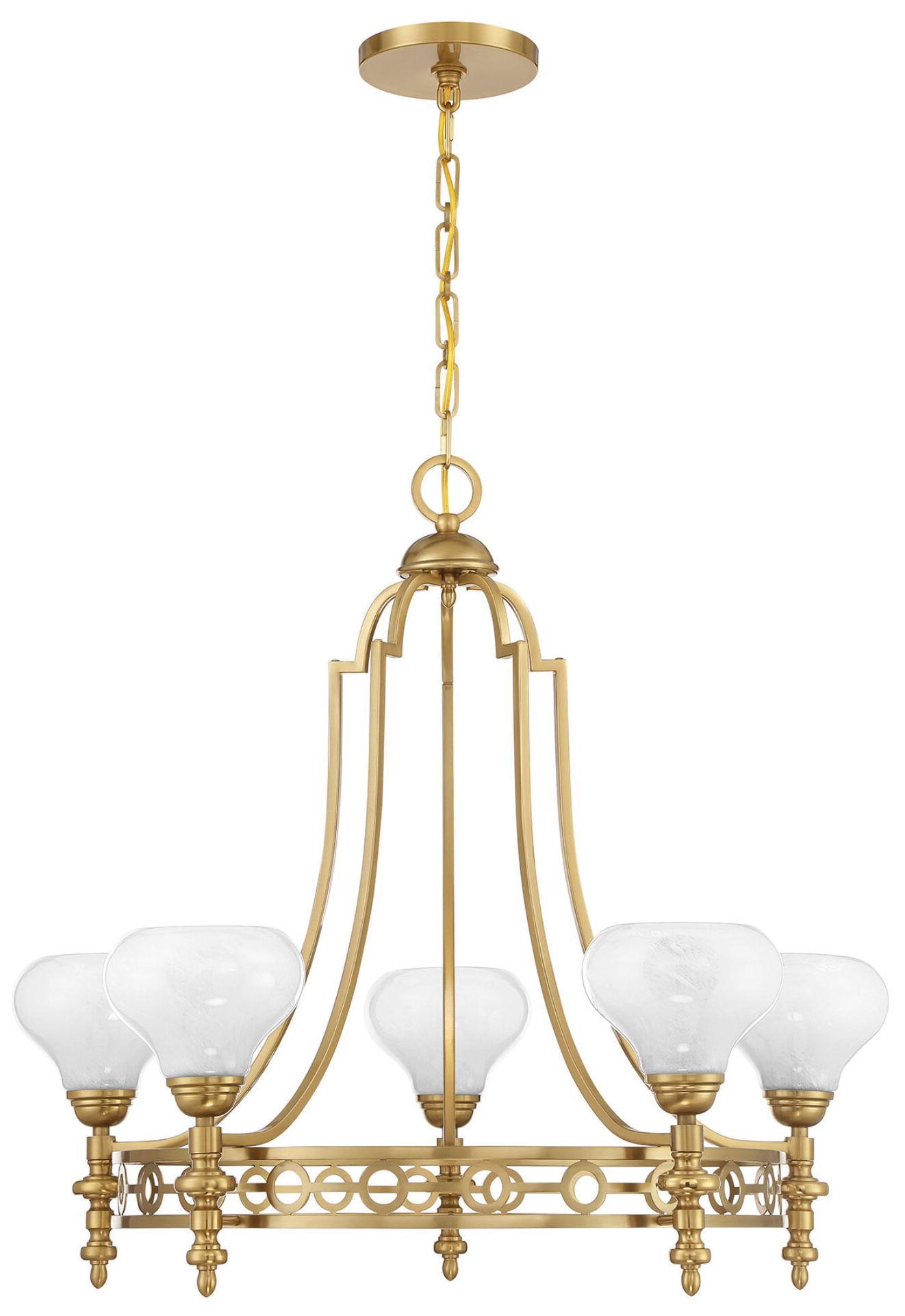 Thumbnail2 of Allston 5-Light Chandelier in Warm Brass more views