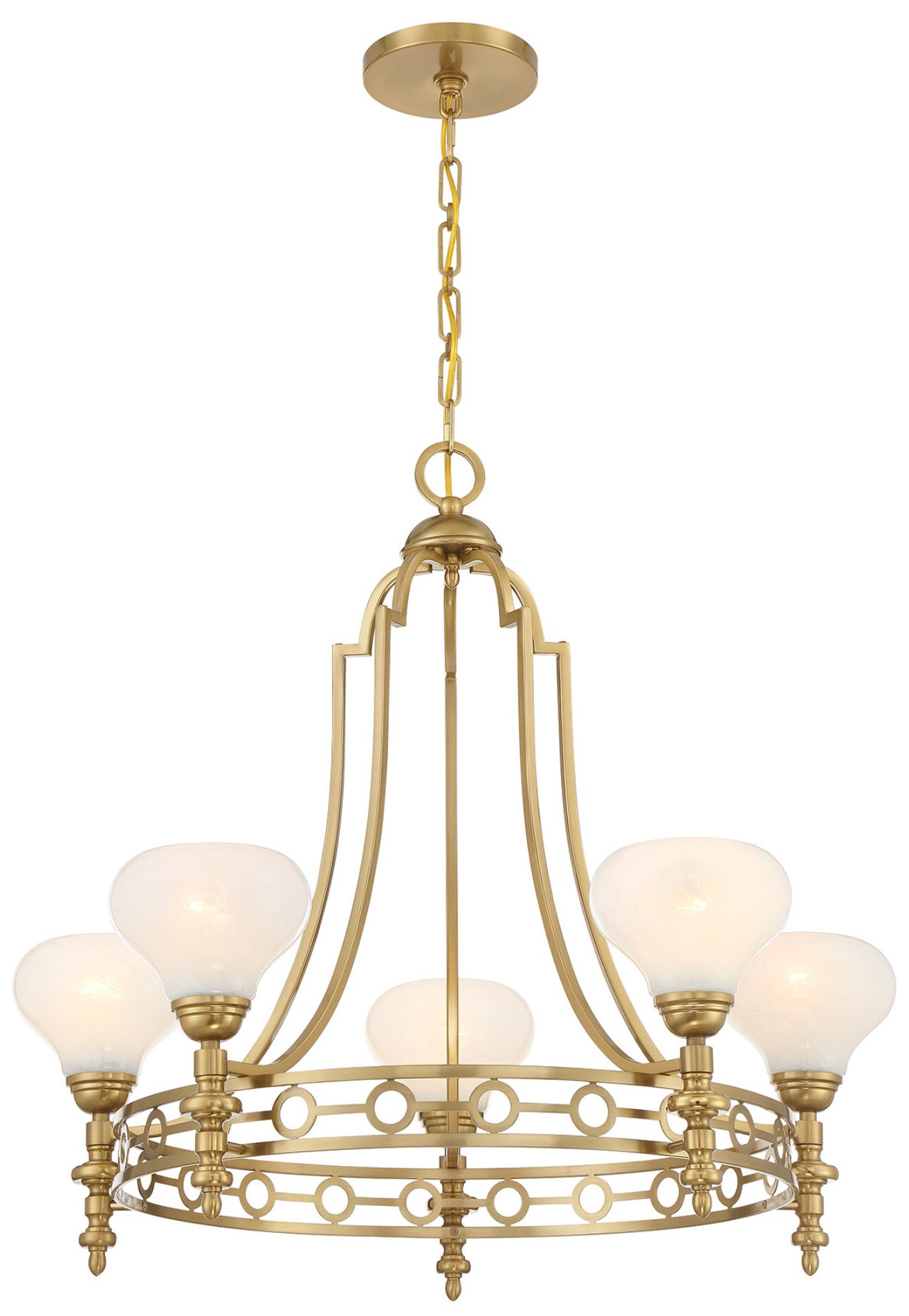 Thumbnail3 of Allston 5-Light Chandelier in Warm Brass more views