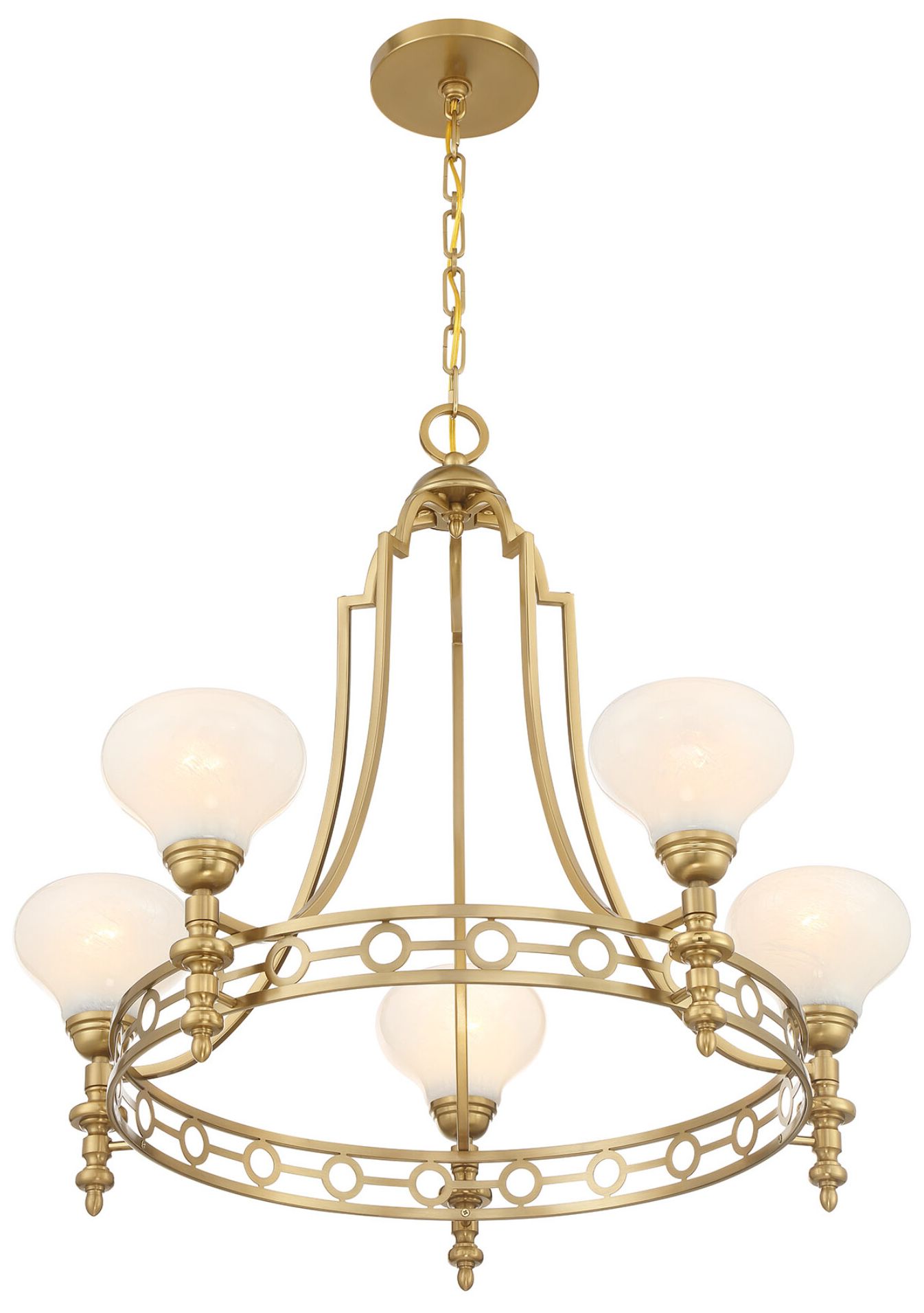 Thumbnail4 of Allston 5-Light Chandelier in Warm Brass more views