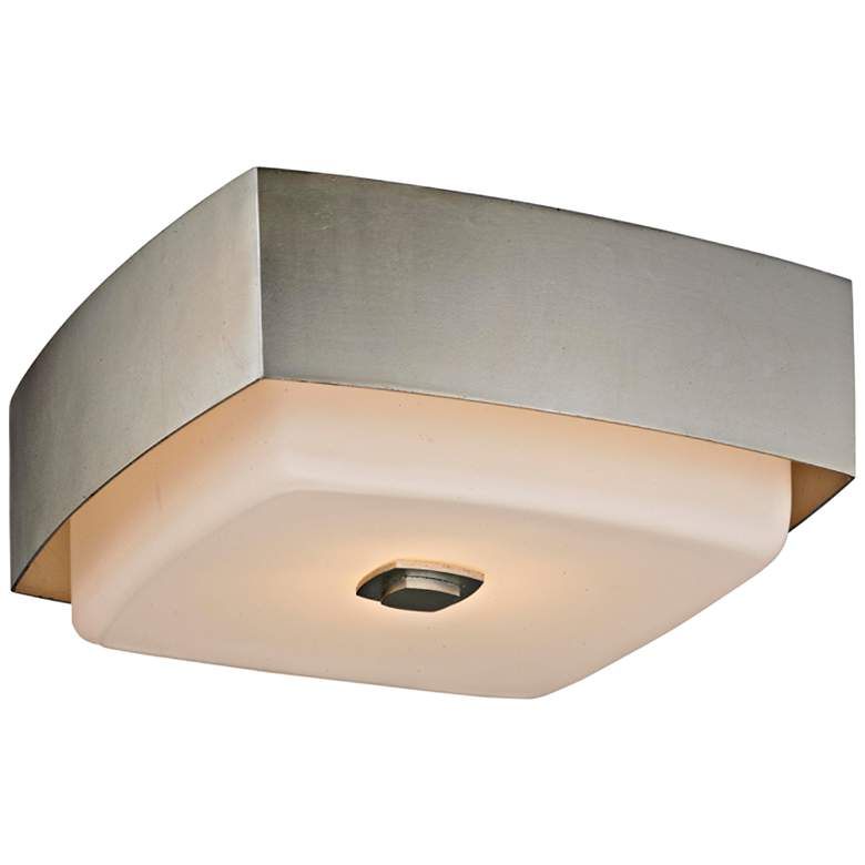 Image 1 Allure 13" Wide Silver Leaf Square Ceiling Light