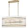Allure 16-Light Fluted Glass Panel Aged Brass Oval Dining Chandelier