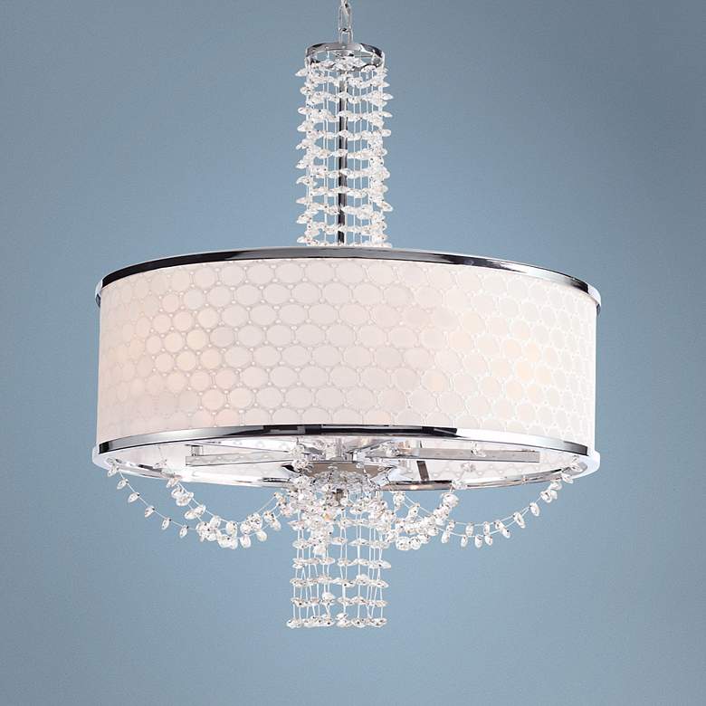 Image 1 Allure 20 inch Wide Chrome and Crystal Chandelier