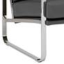 Allure Gray Blended Leather Accent Arm Chair