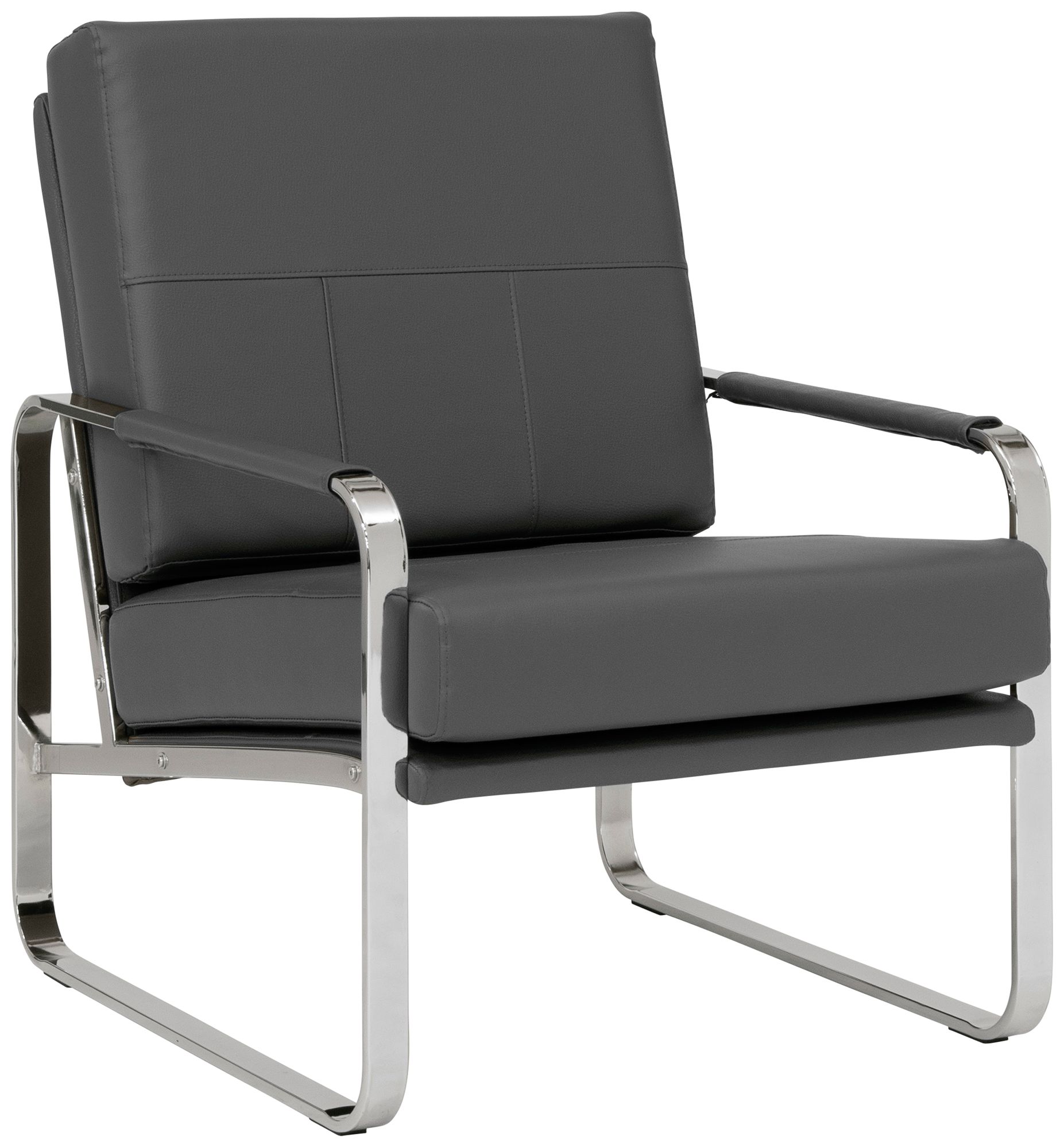 leather and chrome armchair