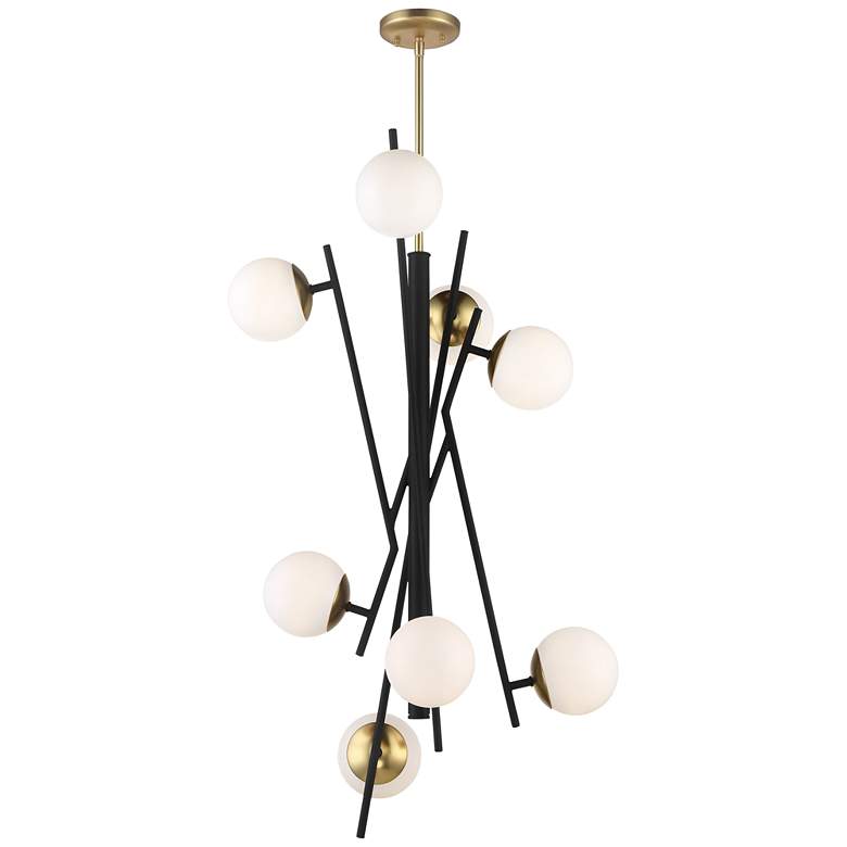 Image 2 Alluria 23 1/4"W Coal Autumn Gold 8-Light LED Foyer Pendant