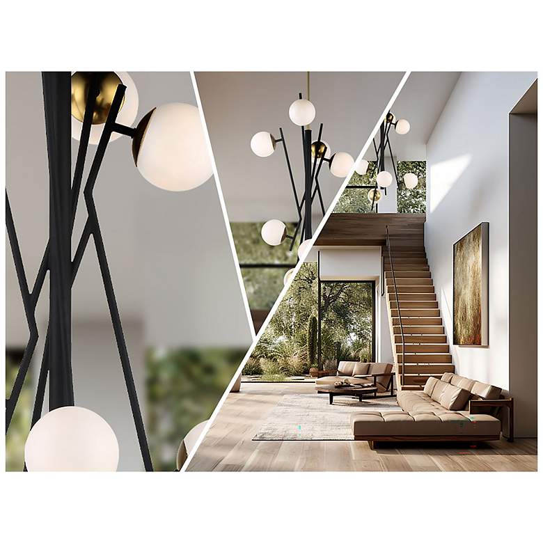 Image 6 Alluria 23 1/4"W Coal Autumn Gold 8-Light LED Foyer Pendant more views