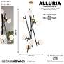 Alluria 23 1/4"W Coal Autumn Gold 8-Light LED Foyer Pendant