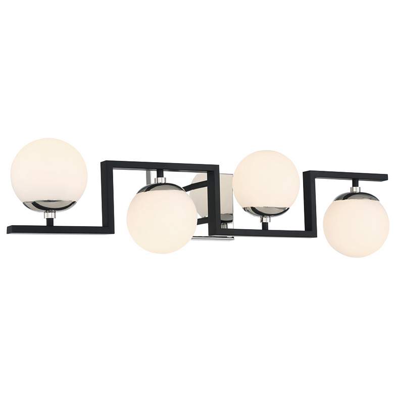 Image 1 Alluria II 31"W Coal with Polished Nickel 4-Light Bath Light