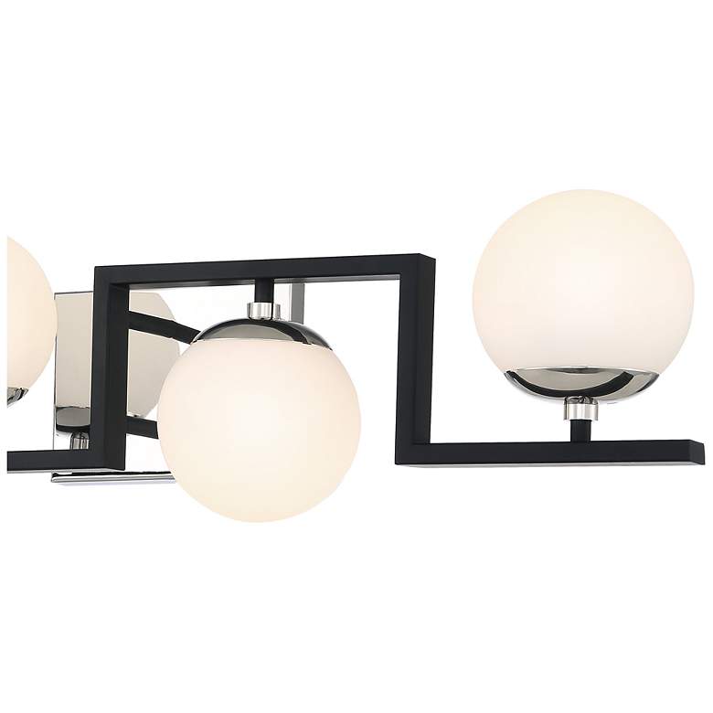 Image 2 Alluria II 31"W Coal with Polished Nickel 4-Light Bath Light more views