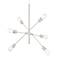 Ally 27 1/2" Wide Satin Nickel 6-Light Sputnik Pendant