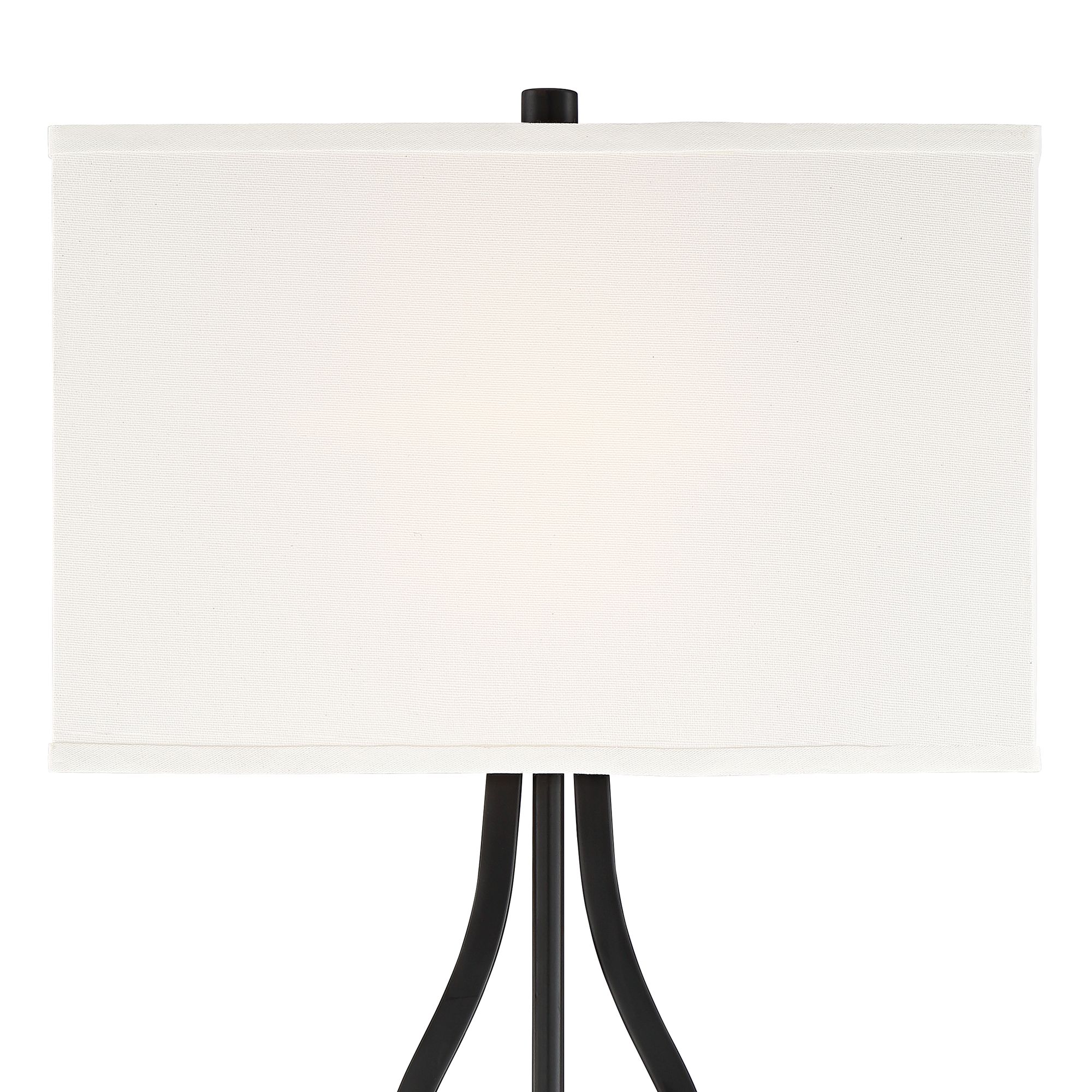 Ally Black Metal USB Table Lamps Set of 2 63R34 Lamps Plus