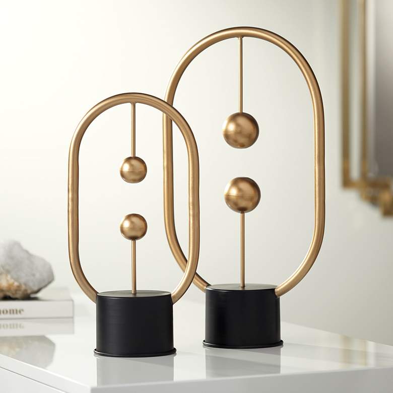Image 1 Allyn 18 1/2" High Geometric Modern Table Sculptures