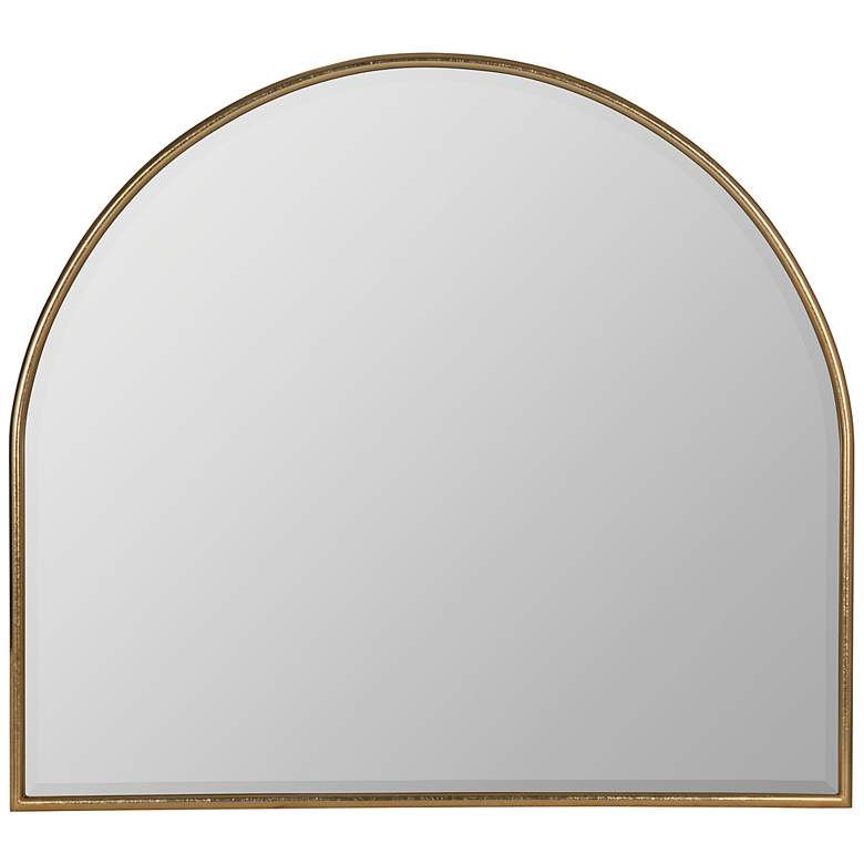 Image 2 Allyson Gold 40 inch x 36 inch Arched Top Oversized Wall Mirror